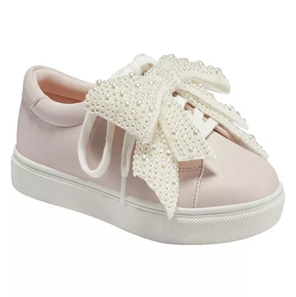 Inc Womens Pink Padded Collar Bow Accent Embellished Chloe Round Toe Platform